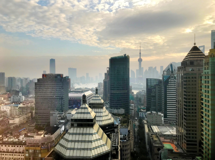 Vue des gratte-ciels de Shanghai