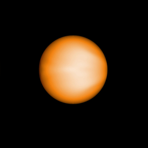 Created image of an Ultra-Hot Jupiter as the human eye would see it. 